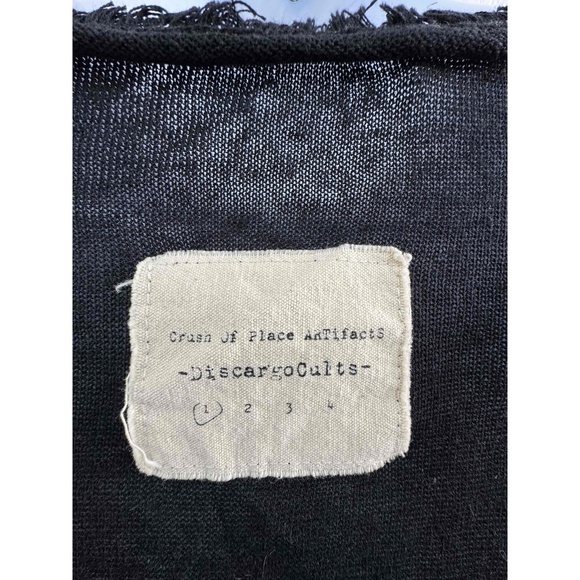 DiscargoCults Lagenlook Oversized Poncho Pullover Raw Hem, Darkwear Avantgarde - Picture 5 of 8